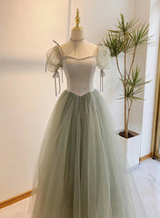 Light Green Tulle Long Evening Dress, Green Corset Formal Dress Party Dress Outfits, Homecoming Dresses Under 57
