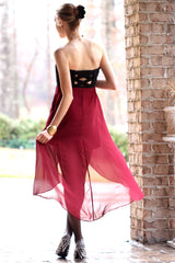 A-line Sweetheart Hi-low Length Tulle Backless Prom Dress