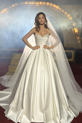 Charming FloorLength Sleeveless A Line Wedding Dress With Beads