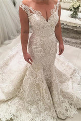 Charming Sleeveless Mermaid Lace Wedding DressNew Arrival Long Bridal Gowns