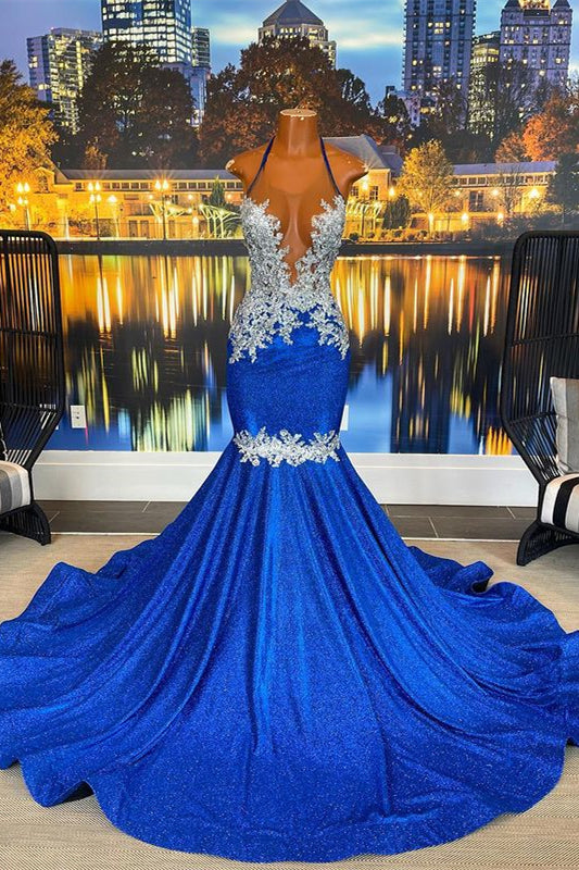 Fabulous Long Sleeveless Heter Backless Mermaid Prom Dress With Beading