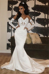 Fit and Flare Satin Classic Wedding Dresses Wholesale Sweetheart Lace Up Bridal Gowns