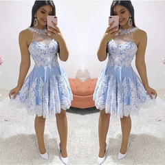 Gorgeous Jewel White Appliques Homecoming Dress Sleeveless Short A Line Cocktail Dress