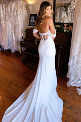 Gorgeous Mermaid  Backless Wedding Dresses  Off-the-shoulder