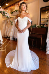 Gorgeous Mermaid  Backless Wedding Dresses  Off-the-shoulder