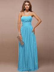 Gorgeous Sweetheart Sleeveless Ruffles Long Bridesmaid Dresses