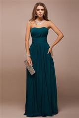 Gorgeous Sweetheart Sleeveless Ruffles Long Bridesmaid Dresses