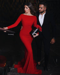 Ruby Long Sleevess High neck Mermaid Long Evening Dresses