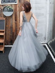 Stunning evening dress V Neck A Line Sleeveless Floor Length Wedding Guest Dresses