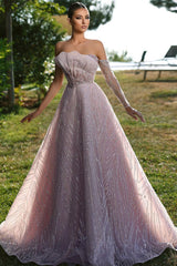 Stunning Long Sleeve Prom Dress With Ruffles Off-the-shoulder