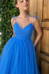 Sweetheart Spaghetti strap Tea-length Open Back Ball Gown Vintage Prom Dress