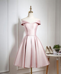 Cute Pink A Line Short Corset Prom Dress, Pink Evening Dress outfit, Vacation Dress