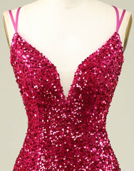 Sparkly Sequin Double Spaghetti Straps Tight Corset Homecoming Dress outfit, Prom Dress Long Sleeved