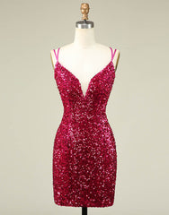 Sparkly Sequin Double Spaghetti Straps Tight Corset Homecoming Dress outfit, Prom Dress Off Shoulder