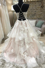 A-Line Lace Long Corset Prom Dresses, V-Neck Corset Formal Evening Dresses outfit, Prom Dress Country