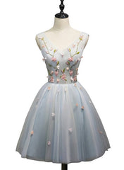 Cute Light Blue Tulle Short Party Dress, Light Blue Corset Formal Dress, Teen Corset Homecoming Dress outfit, Fancy Outfit