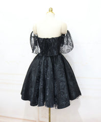 Black Sweetheart Tulle Short Lace Corset Prom Dress, Lace Corset Homecoming Dress outfit, Homecoming Dresses Sparkle
