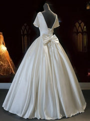 White Sweetheart Satin Long Bridal Dress, White Corset Wedding Dress outfit, Wedding Dressed Under 1005