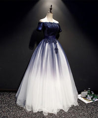 Blue Tulle Lace Long Corset Prom Dress, Blue Tulle Lace Corset Formal Dress outfit, Prom Dresses Pink