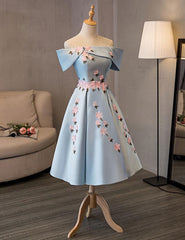 Blue Cute Short Corset Prom Dress, Blue Corset Homecoming Dress outfit, Prom Dresses Dress