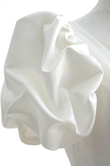 White V-Neck Satin Long Corset Formal Dress, Corset Wedding Corset Formal Dress outfit, Wedding Dress Country