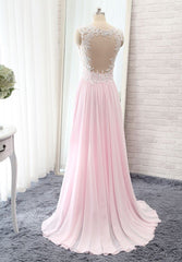 Chiffon Princess/A-Line Pale Pink Corset Prom Dresses outfit, Bridesmaid Dresses Weddings