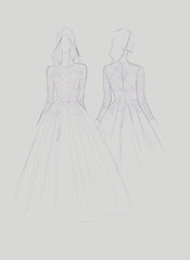 2024 Newest A Line Long Sleeves Tulle With Appliques Corset Wedding Dresses outfit, Wedsing Dress Vintage