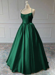 Green Satin Lace-Up Long Corset Formal Dress, Green Satin Long Corset Prom Dress Evening Dress outfit, Dress Casual