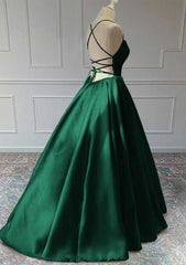 Green Satin Lace-Up Long Corset Formal Dress, Green Satin Long Corset Prom Dress Evening Dress outfit, Dressy Outfit