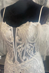 White Plunging V Neck Off-the-Shoulder Appliques Corset Homecoming Dress with Feathers outfit, Couture Gown