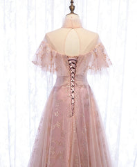 Pink Tulle Lace Long Corset Prom Dress, Pink Tulle Corset Formal Dress, 2 Gowns, Homecoming Dresses Websites