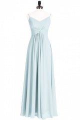Mint Green Chiffon Twist Front A-Line Long Corset Bridesmaid Dress outfit, Prom Dress Style
