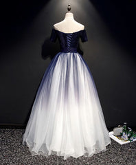 Blue Tulle Lace Long Corset Prom Dress, Blue Tulle Lace Corset Formal Dress outfit, Prom Dress Inspirational