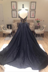 2024 Junoesque Black Beading V-Neck Zipper Corset Prom Dresses outfit, Bridesmaid Dresses Styles