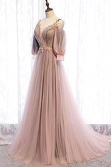 A-Line Tulle Long Corset Prom Dresses, Lace Evening Dresses outfit, Short Dress