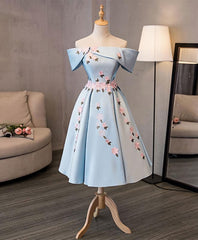 Blue Cute Short Corset Prom Dress, Blue Corset Homecoming Dress outfit, Prom Dress Dresses
