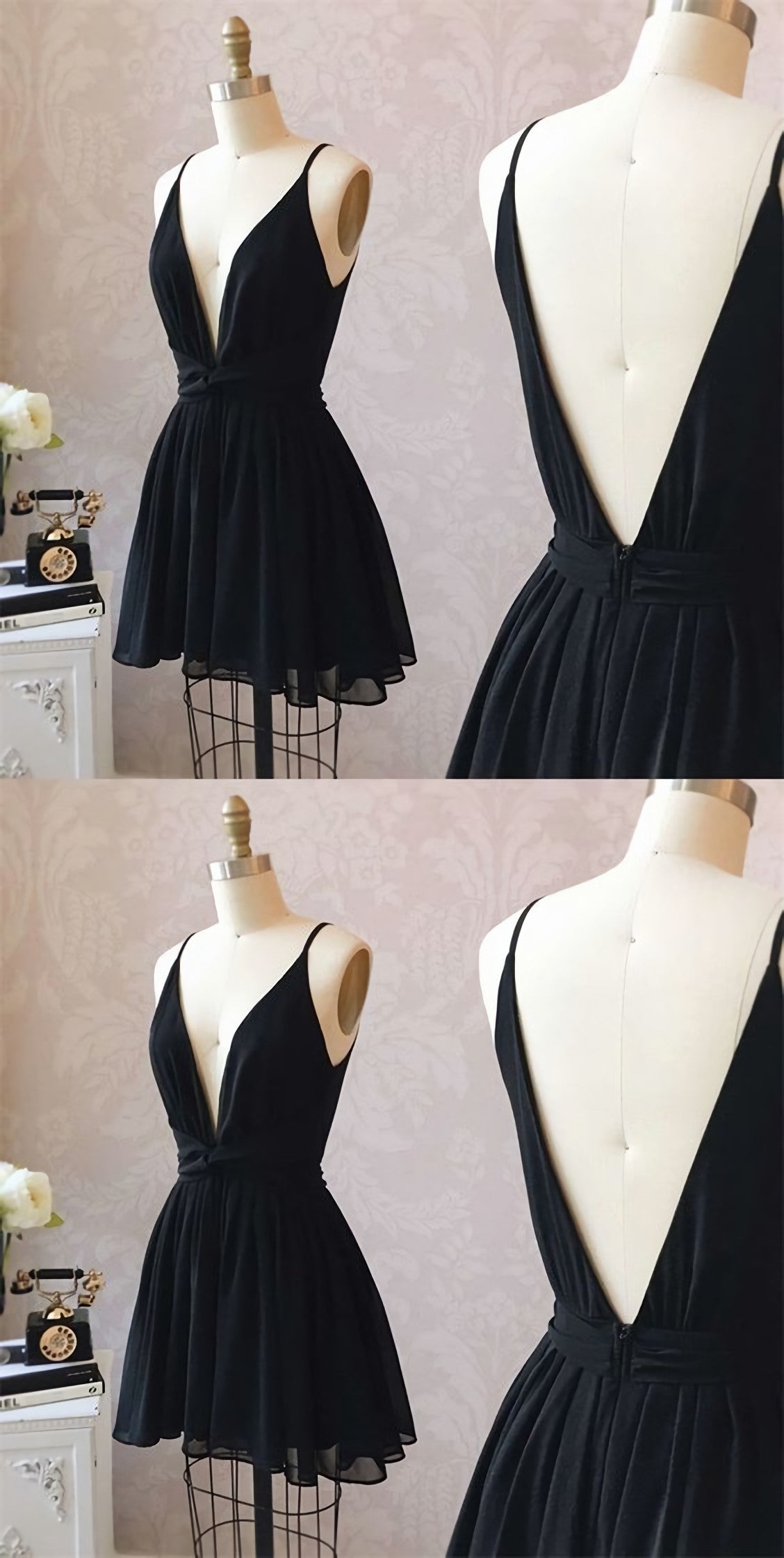 Cute Black V Neck Corset Homecoming Dress, Short Black Corset Formal Dress, Party Dress, 5950 Gowns, Formal Dresses Long Elegant Evening Gowns