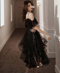 Black Tulle Short Corset Prom Dress, Black Corset Homecoming Dress outfit, Prom Dresses Vintage