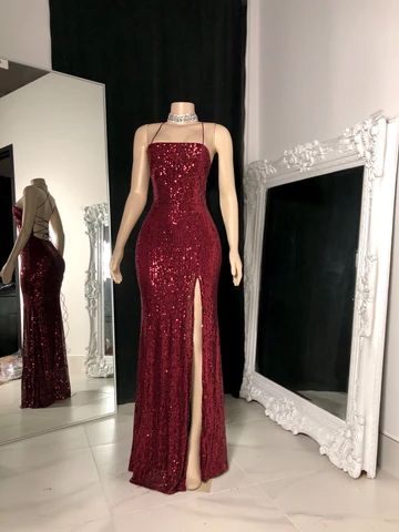 Burgundy sequin long Corset Prom dress, Special Occasion Dresses outfit, Party Dress Short Clubwear