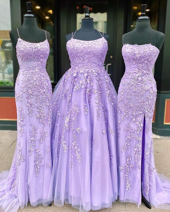 2024 lavender lace long Corset Prom dresses Corset Formal dresses outfit, Nice Dress