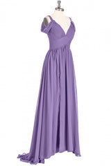 Lavender Cold-Shoulder Banded Waist Long Corset Bridesmaid Dress outfit, Evening Dresses For Party