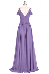 Lavender Cold-Shoulder Banded Waist Long Corset Bridesmaid Dress outfit, Evening Dress For Party