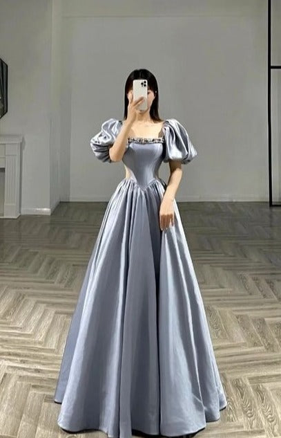 Gray Corset Prom Dresses, Long Corset Prom Dress outfits, Gray Prom Dresses