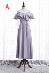 Elegant Lavender Long Mismatch Corset Bridesmaid Dress outfit, Party Dress After Wedding