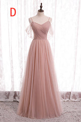 Elegant Blush Pink Tulle Corset Bridesmaid Dress outfit, Party Dresses Sleeves
