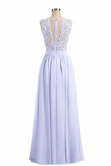 Lavender Lace Crew Neck A-Line Corset Bridesmaid Dress outfit, Evening Dress Short