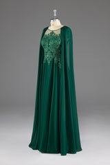 Dark Green A-Line Lace Appliques Chiffon Corset Prom Dress outfits, Bridesmaid Dresses Weddings