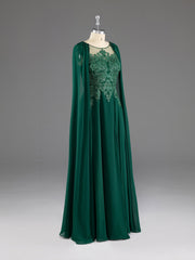 Dark Green A-Line Lace Appliques Chiffon Corset Prom Dress outfits, Bridesmaids Dress Inspiration