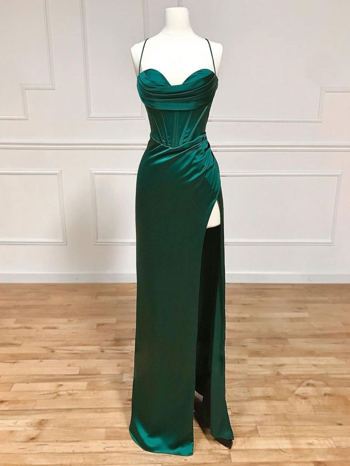 Mermaid Sweetheart Neck Green Long Corset Prom Dress, Green Corset Formal Evening Dress outfit, Prom Dresses 2029 Black