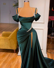 Stunning Off-the-Shoulder Mermaid Corset Prom Dress Ruffles With High Split outfit, Party Dresses Summer Dresses 2045